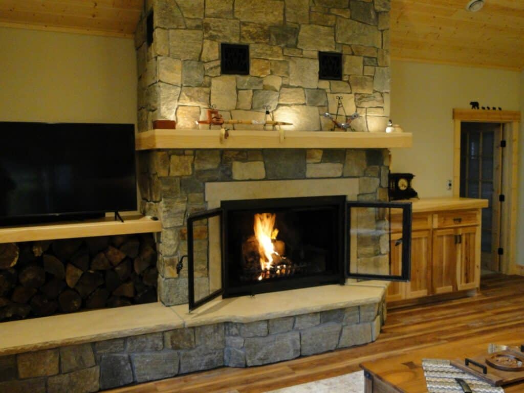 Traditional Open-Hearth Fireplace