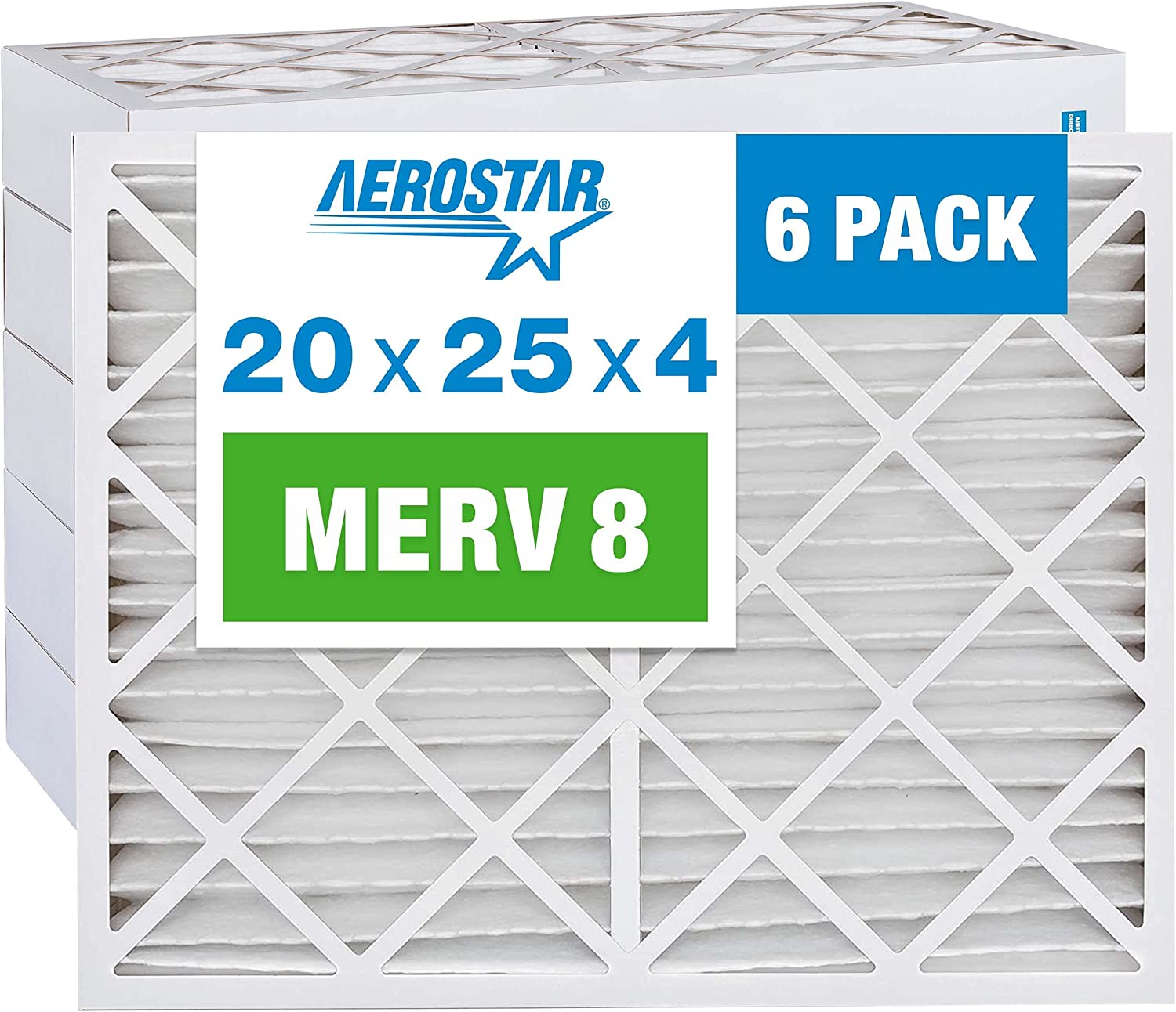 Aerostar 20x25x4 MERV 8 Pleated Air Filter