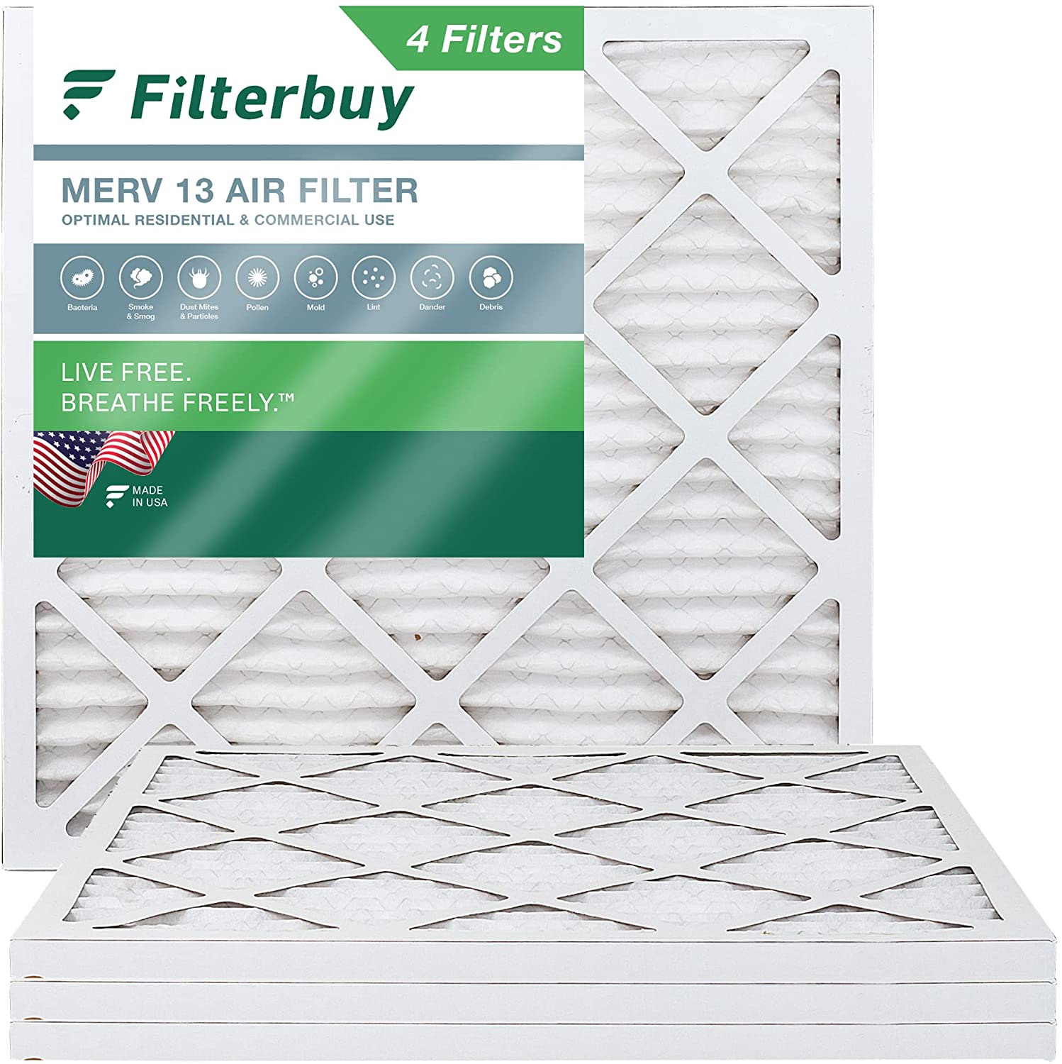 Filterbuy 20x20x1 Air Filter MERV 13