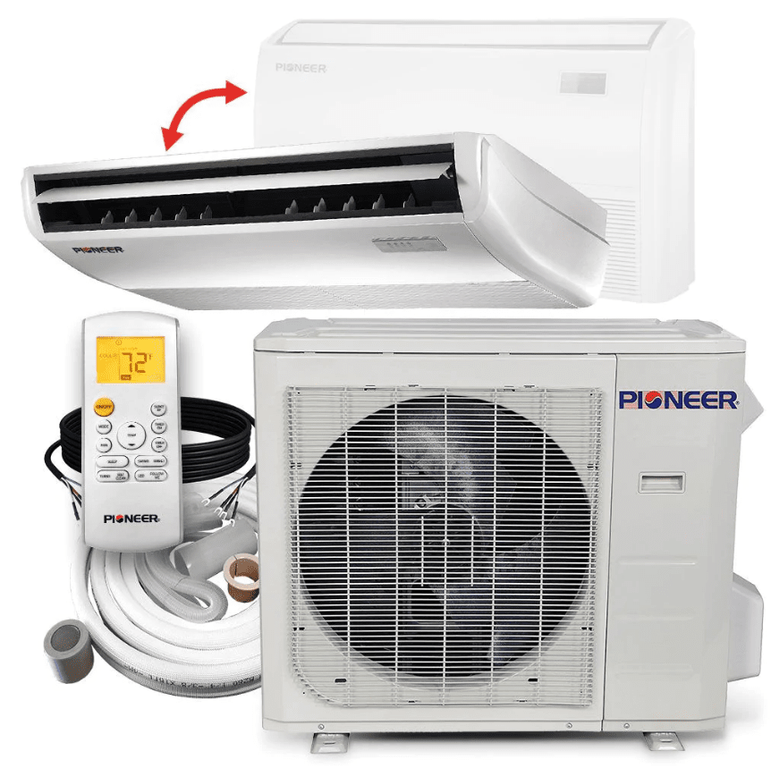 Pioneer® 36,000 BTU 16 SEER Floor/Ceiling Mini-Split Air Conditioner Heat Pump System Full Set