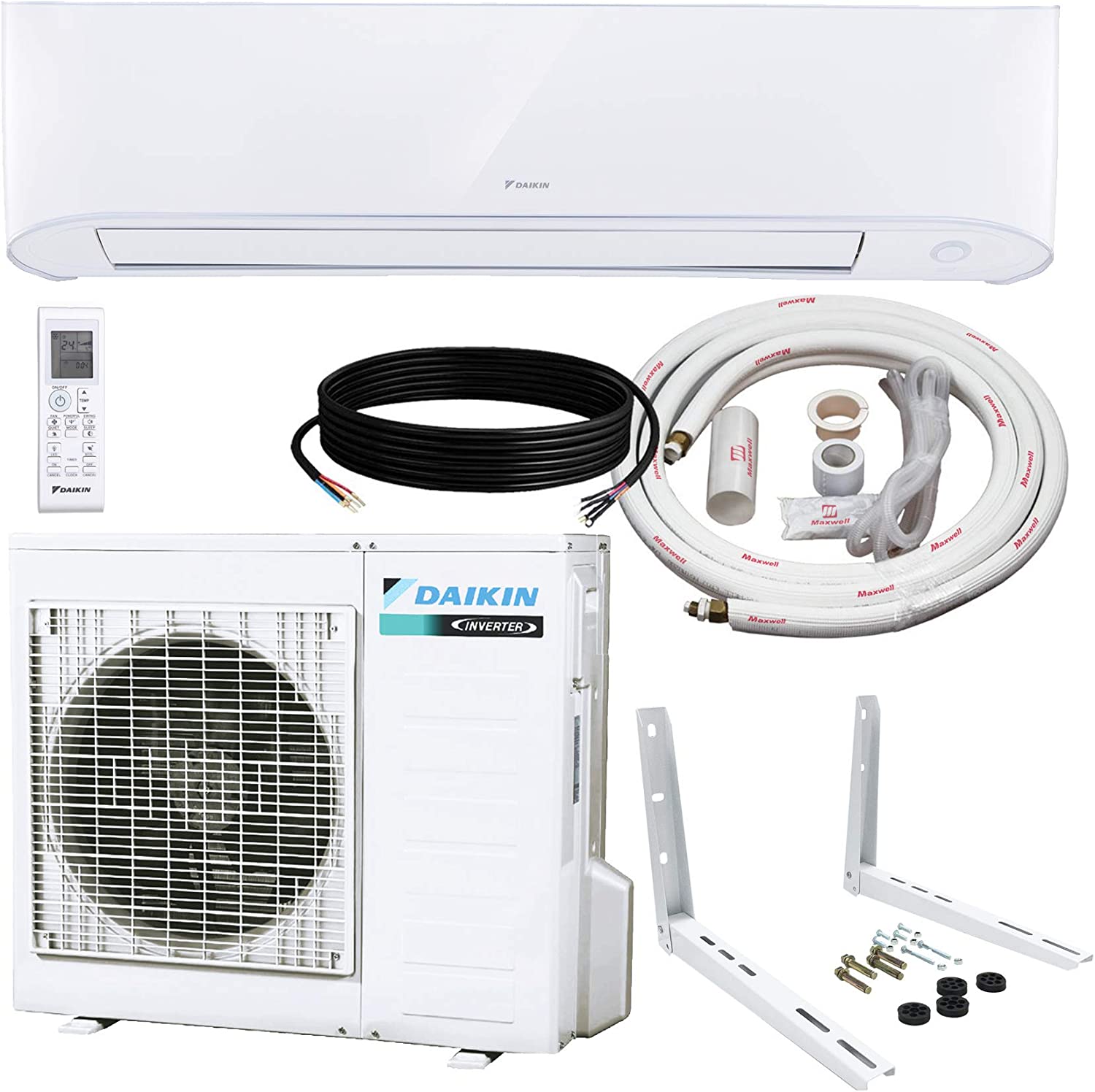 DAIKIN 9,000 BTU 17 SEER Wall-Mounted Ductless Mini-Split Inverter Air Conditioner 