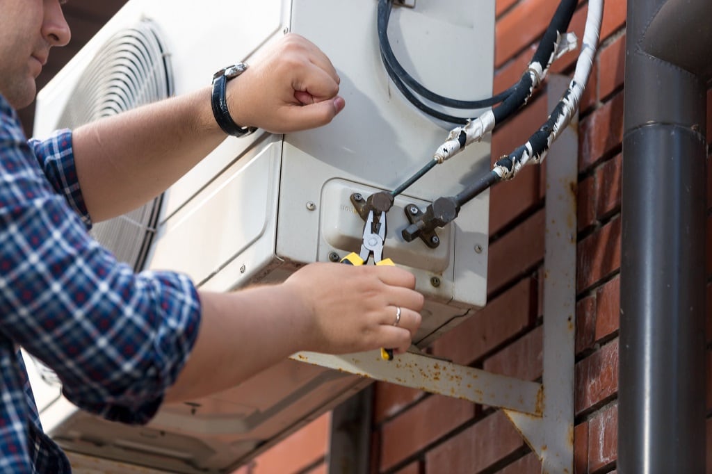 ac unit repairing leaking