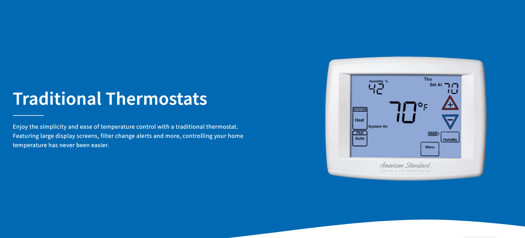 american standard traditional thermostat