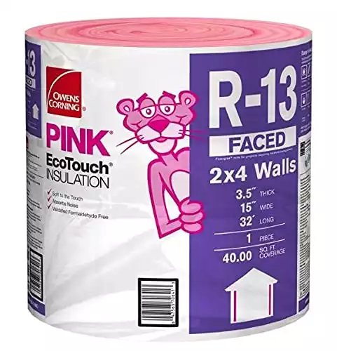 2 Pack Owens Corning R-13 Pink Kraft Faced Fiberglass Insulation Roll | Amazon